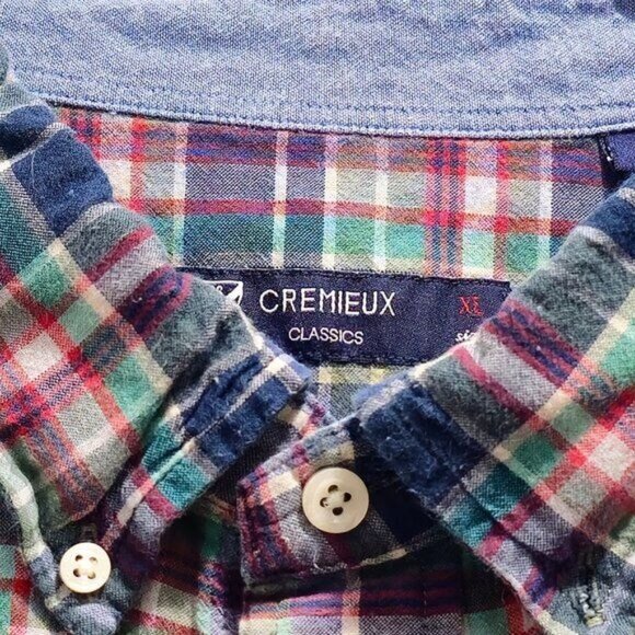 Cremeux Classics Men's XL Multicolor Plaid Button-Down Shirt - Picture 7 of 9